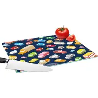KitchenYeah Glazen Snijplank - 39x28 - Patroon - Auto - Verkeer - Snijplanken Glas