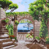 Diamond Dotz DD12.056 DIAMOND DOTZ - 51.5x51.5cm - Mediterranean Stroll