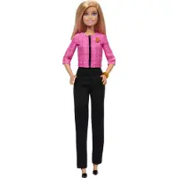 Barbie Careers Doll & Accessories Future Leader with Blonde Hair Wearing Outfit with 2 Golden Bracelets & B Pin Includes Sticker for Kids