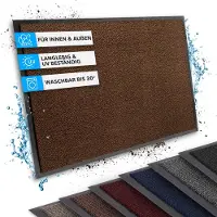 Floordirekt SKY Deurmat - SKY - Droogloopmat - Schoonloopmat - Terra-Zwart - 135 x 200 cm