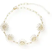 Notre-V Dames Sieraden Necklace Sun - Goudkleurig - Maat ONESIZE