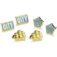 Ginza.se - Manchester City Voetbal Club Set van drie oorbellen