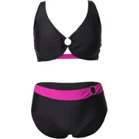 Ulla Popken Bikini pink / zwart