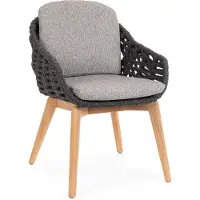 Bizzotto Tamires Stoel Aluminium/Teak Antraciet