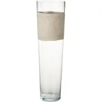 J-Line vaas delph glas transparant/ large 17x17x60cm