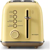 Usorteret DT620E - Broodrooster - 2 Plakken - Retro Stijl - Mellow Yellow