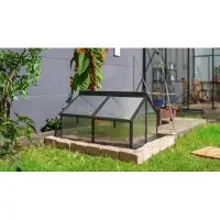 Pergart Tuinkas Gaia Jumbo - Polycarbonaat 4mm - Zwart - 83x119x72cm