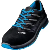 Uvex 69398, Heren, Volwassenen, Veiligheidsschoenen, Zwart, Blauw, ESD, FO, S2, Geschikt voor alle seizoenen