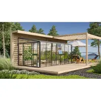 Vitavia Kweekkas Athena 11900 - Veiligheidsglas 10mm - Zwart - 266x460x239cm