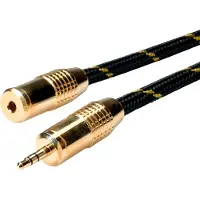 Roline Gold 3,5mm Jack verlengkabel | nylon | 10 meter