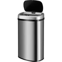 Juskys Automatische Prullenbak / Afvalemmer / Sensorprullenbak - 60 Liter - Zilver - Rechthoek