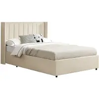 Juskys Gestoffeerd bed Savona - 200 x 120 cm - Beige - Incl. Bedlade