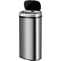 Juskys Automatische Prullenbak / Afvalemmer / Sensorprullenbak - 70 Liter - Zilver - Rechthoek