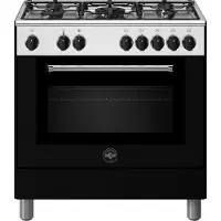 Bertazzoni La Germania La Germania AM85C61DNT-24 Fornuis 80 cm, zwart, 5 branders, multifunctionele oven