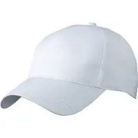 Myrtle beach Baseball pet/cap 5 panels - 50x stuks - wit - volwassenen - Voordelige caps - katoen - klittenband sluiting