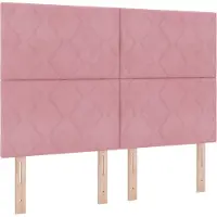 vidaXL Hoofdbord Roze 160 cm Fluweel