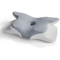 Juskys Nekkussen - Memory Foam - Wit / Grijs