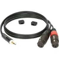 Klotz AY8-0200 verloopkabel 3.5 mm jack recht - 2x XLR female 2 meter