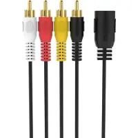 Sinox GO DIN 5-pins (v) - 2x Tulp stereo (m) adapter (recorder - versterker) | 0,20 meter