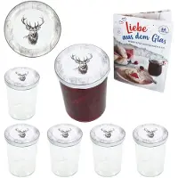 MamboCat Set van 6 bekers 435 ml To 82 Alois Hirsch deksel incl. receptenboekje