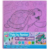 Grafix Schilderen op nummer glitter canvas, 9dlg.