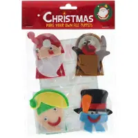 Wins Holland Maak je eigen vilten kerstfiguren vingerpoppen, set van 4.