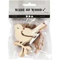 Creativ Company Houten hanger vogel, set van 5