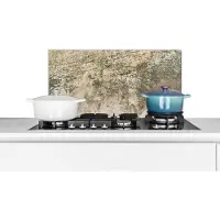 KitchenYeah Spatscherm keuken 60x30 cm - Kookplaat achterwand Retro - Beton print - Verweerd - Antiek - Muurbeschermer - Spatwand fornuis - Hoogwaardig aluminium