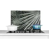 KitchenYeah Spatscherm - Muurbeschermer - Natuur - Bladeren - Palmboom - Groen - 60x40 cm - Spatwand