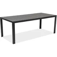 Garden Point Grote aluminium polywood tuintafel Verona zwart