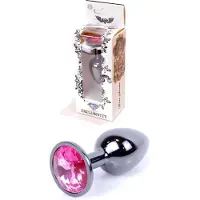 Bossoftoys - Plug - Donker zilver - anaal - Roze - 64-00026 - gave cadeaubox