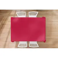 KitchenYeah Tafelkleed - Tafellaken - 200x130 cm - Rood - Effen kleur - Binnen en Buiten