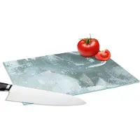 KitchenYeah Glazen Snijplank - 28x20 - Acrylverf - Abstract - Design - Snijplanken Glas