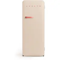 Create - Koelkast in retrostijl - Zand - Handvat Terracotta - FRIDGE RETRO 281L