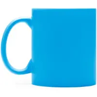 Roly 10 keramische mokken Blauw gekleurde buitenzijde wit binnenzijde 350ml geschikt voor LASER, model Walax