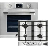 Kaiser - EH 6339 - XXL Inbouwoven - 86L - met pyrolyse & AirFry - touch display - incl inbouw gaskookplaat - 60 cm - KG 6357 - roestvrijstaal - rvs