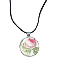 Charme Bijoux Ketting -Florence -roze pioenroos- 3 cm-verstelbaar-