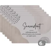 KitchenYeah Placemat - Placemats kunststof - Quotes - Snaccident definitie - Spreuken - Snaccident - Woordenboek - 45x30 cm - 6 stuks - Hittebestendig - Anti-Slip - Onderlegger - Afneembaar