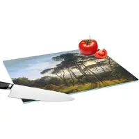 KitchenYeah Glazen Snijplank - 39x28 - Italiaans landschap met parasoldennen - Kunst - Oude meesters - Snijplanken Glas