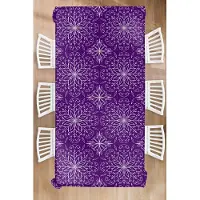 KitchenYeah Kerst Tafelkleed - Kerstmis Decoratie - Tafellaken - Patronen - Kerst - Sneeuw - 150x300 cm - Kerstmis Versiering - Tafeldecoratie Kerstmis - Kerstdecoratie tafel - Tafelversiering