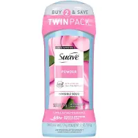 Suave Antiperspirant Deodorant For Women, 48hr Protection, Powder Twin Pack