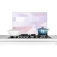 KitchenYeah Spatscherm keuken 70x50 cm - Kookplaat achterwand Pastel - Verf - Design - Muurbeschermer - Spatwand fornuis - Hoogwaardig aluminium