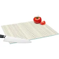 KitchenYeah Glazen Snijplank - 39x28 - Potlood - Patronen - Verfkwast - Snijplanken Glas