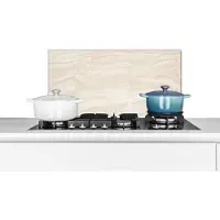 KitchenYeah Spatscherm keuken 70x30 cm - Kookplaat achterwand Marmer - Kalk - Zand - Textuur - Muurbeschermer - Spatwand fornuis - Hoogwaardig aluminium