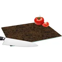 KitchenYeah Glazen Snijplank - 28x20 - Goud - Roest - Graniet - Patronen - Snijplanken Glas