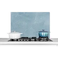 KitchenYeah Spatscherm keuken 80x55 cm - Kookplaat achterwand Vintage - Beton print - Structuur - Muurbeschermer - Spatwand fornuis - Hoogwaardig aluminium