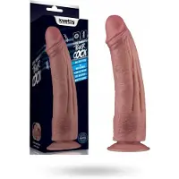 Vuxen - Power Cock - 26,5 cm - Vibrerende Dildo - Dual Density - Lichte Huidskleur