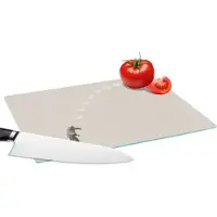 KitchenYeah Glazen Snijplank - 28x20 - Vintage - Maan - Man - Snijplanken Glas