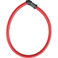 ABUS kabelslot 4408C - cijferslot - 65 cm lange stalen kabel met kunststof omhulsel - -Security Level 2 - rood