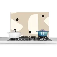 KitchenYeah Spatscherm keuken 90x60 cm - Kookplaat achterwand Pastel - Abstract - Design - Muurbeschermer - Spatwand fornuis - Hoogwaardig aluminium